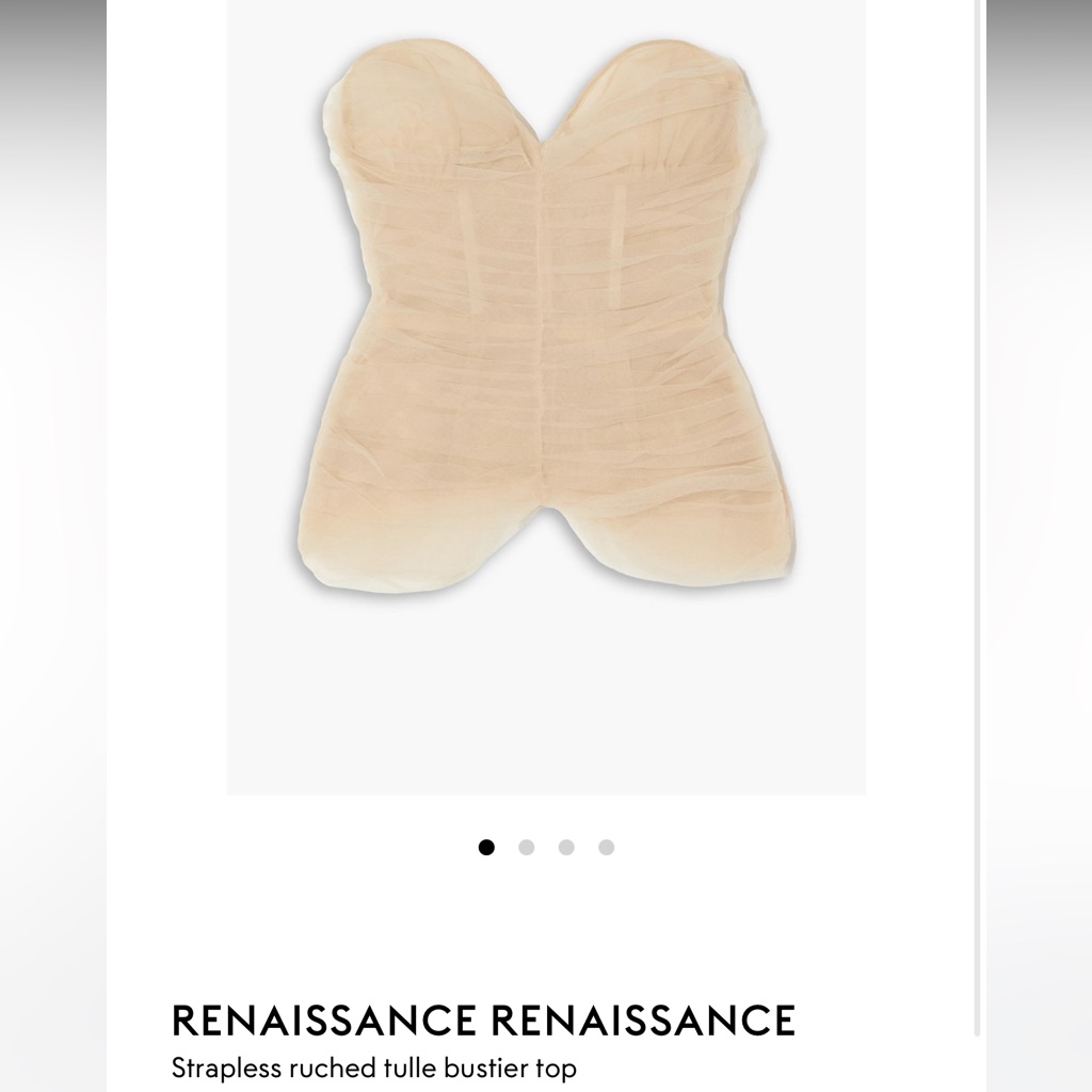 Renaissance Renaissance Tulle Strapless Bustier Top
